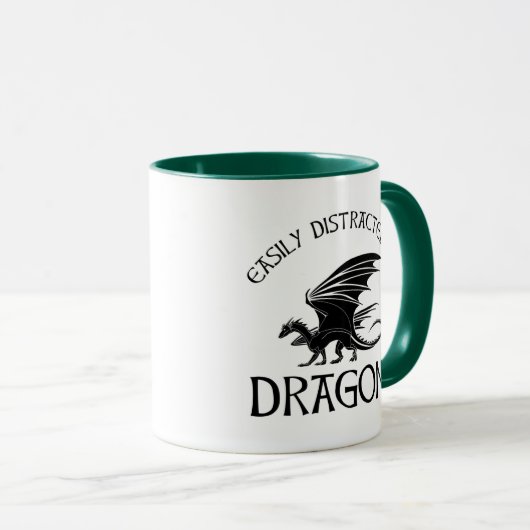 Mug Facilement Distrait Par Les Dragons (Devant droit)