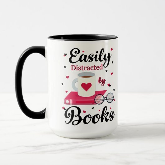 Mug Facilement distrait par les livres (Gauche)