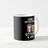 Mug Facilement Distrait Par Les Loutres Et Les Chiens (Devant droit)