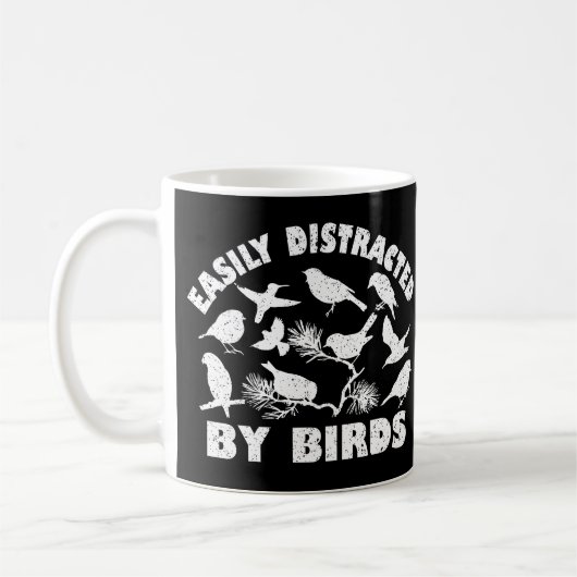 Mug Facilement Distrait Par Les Oiseaux (Gauche)