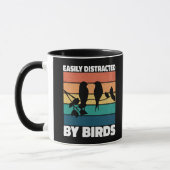 Mug Facilement Distrait Par Les Oiseaux Mignonne Propr (Gauche)