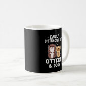 Mug Facilement Distrait Par Les Otter et Chiens Drôle  (Devant droit)