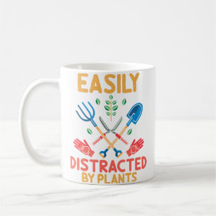 Mug Facilement Distrait Par Les Plantes Drôle De Jardi