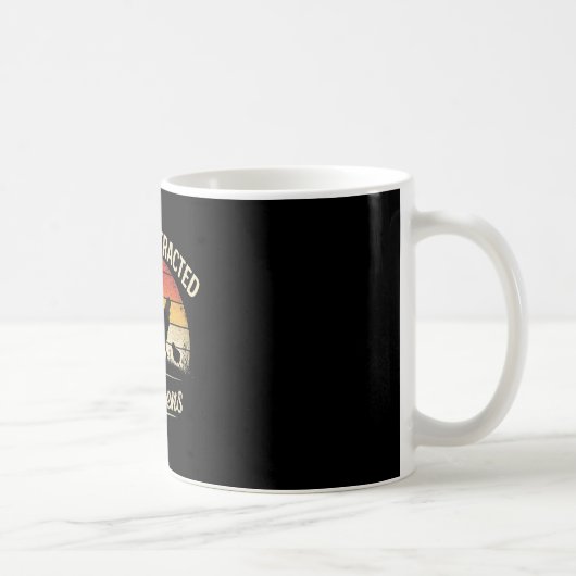 Mug Facilement Distrait Par Les Poules Drôle De Poulet (Droite)