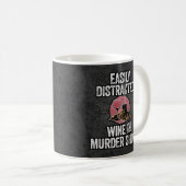 Mug Facilement distrait par les spectacles de vin et d (Devant droit)