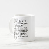 Mug Facilement Distrait Par Les Trains Locomotifs Dies (Devant gauche)