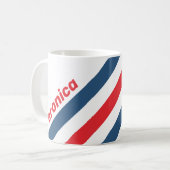 Mug Facteur Rayures Nostalgiques avec Nom (Devant gauche)