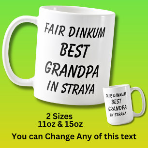 Mug Fair Dinkum BEST GRANDPA à Straya (Australie)