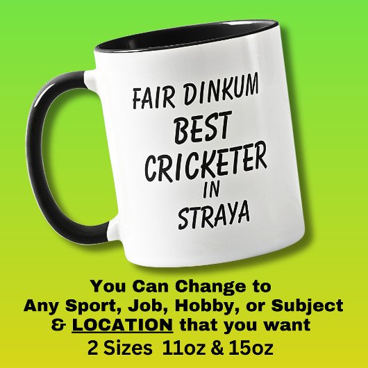 Mug Fair Dinkum MEILLEUR CRICKETER à Straya