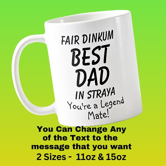Mug Fair Dinkum MEILLEUR DAD à Straya Vous êtes Légend