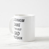 Mug Fair Dinkum NAME MEILLEUR DAD à Straya (Australie) (Devant gauche)