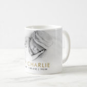 Mug Faire annonce de naissance de bébé avec statistiqu (Devant droit)