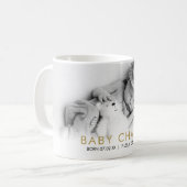 Mug Faire annonce de naissance de bébé avec statistiqu (Devant gauche)