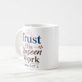 Mug Faire Confiance à Son Œuvre Invisible Typographie (Devant gauche)