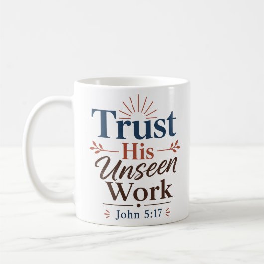 Mug Faire Confiance à Son Œuvre Invisible Typographie (Gauche)