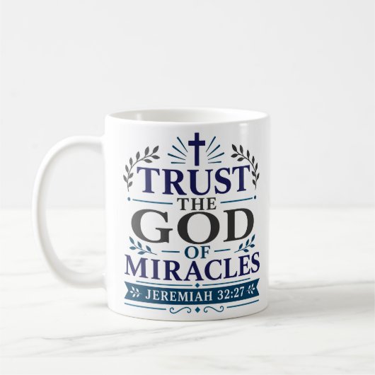 Mug Faire Confiance au Dieu des Miracles Citation d'Es (Gauche)