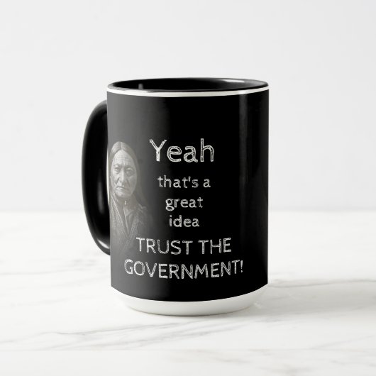 Mug Faire confiance au Gouvernement (Devant gauche)