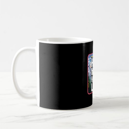 Mug Faire de la randonnée plus s'inquiéter moins drôle (Gauche)