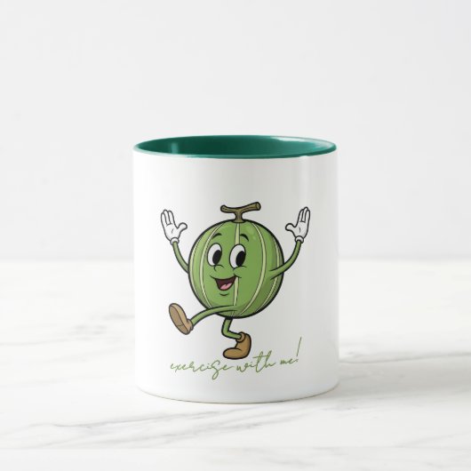 Mug Faire de l'exercice avec moi Pastèque Heureuse (Centre)