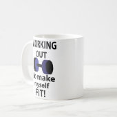 Mug Faire de l'exercice Poids de séance d'entraînement (Devant gauche)