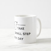 Mug Faire de Petits Pas Chaque Jour – Motivation Minim (Devant droit)