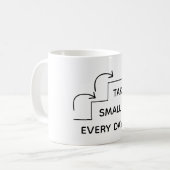 Mug Faire de Petits Pas Chaque Jour – Motivation Minim (Devant gauche)
