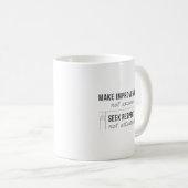 Mug Faire des améliorations, pas des excuses (Devant droit)