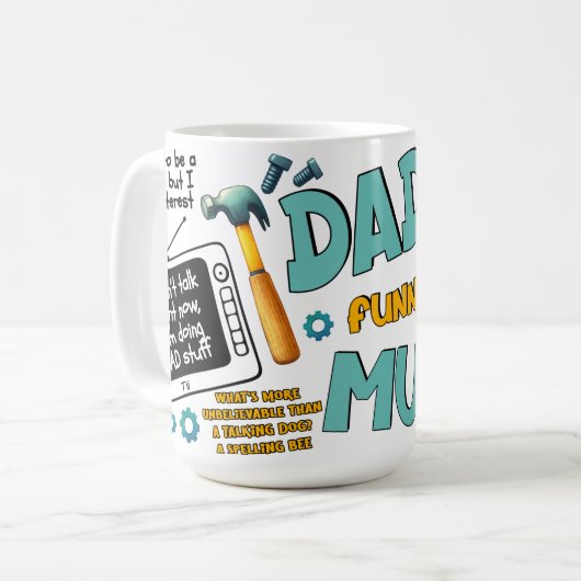 Mug Faire des trucs pour papa (Devant gauche)
