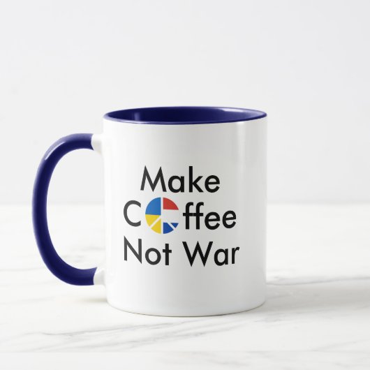 Mug Faire du café pas la guerre Russie Ukraine anti-gu (Gauche)