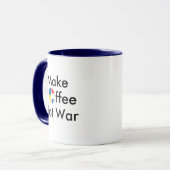 Mug Faire du café pas la guerre Russie Ukraine anti-gu (Devant gauche)
