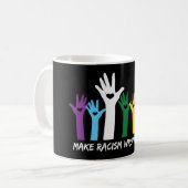 Mug Faire du racisme de mauvaises mains de coeur (Devant gauche)