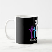 Mug Faire du racisme de mauvaises mains de coeur (Gauche)