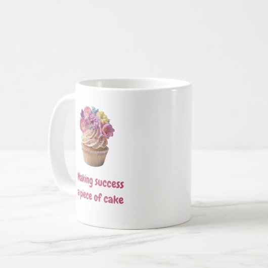 Mug Faire du succès un morceau de gâteau (Devant gauche)