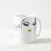 Mug Faire face à de longs cils Lash Extensions (Devant droit)