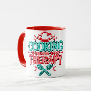 Mug Faire la cuisine est moins cher que la thérapie