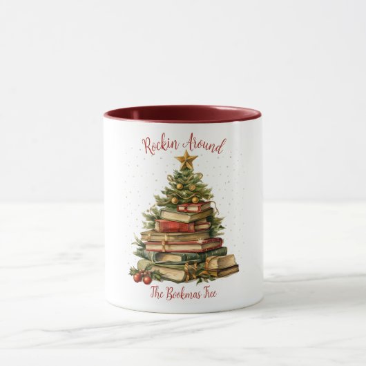 Mug Faire la fête autour de l'arbre de Noël du livre (Centre)