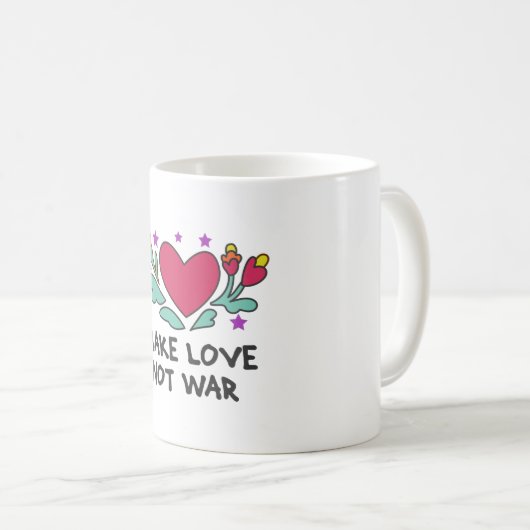 Mug Faire l'amour pas la guerre (Devant droit)
