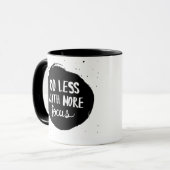 Mug Faire Moins Avec Plus de Concentration - Café Noir (Devant gauche)