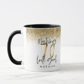 Mug Faire paraître 70 belles parties scintillant d'or  (Gauche)