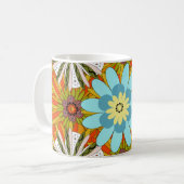 Mug Faire-part de mariage. Abstrait arrière - plan fle (Devant gauche)