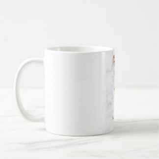 Mug Faire-part de mariage floral élégant en marbre dor