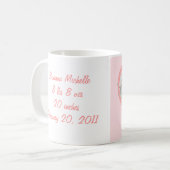 Mug Faire-part de naissance bébé personnalisé (Devant gauche)