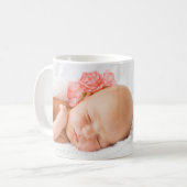 Mug Faire-part de naissance de bébé élégant – avec pho (Devant gauche)