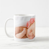 Mug Faire-part de naissance de bébé élégant – avec pho (Gauche)