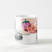 Mug Faire-part de naissance de collage photo Keepsaké (Centre)