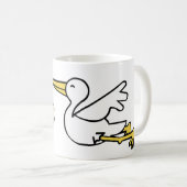 Mug Faire-part de naissance mignon de cigogne et de (Devant droit)