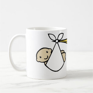 Mug Faire-part de naissance mignon de cigogne et de