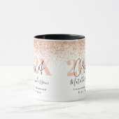 Mug faire-part Rose de graduation photo multiple or (Centre)