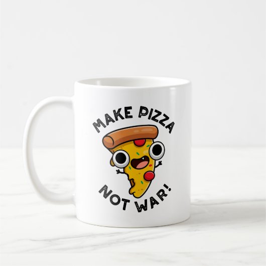 Mug Faire Pizza pas guerre amusant jeu de paix (Gauche)