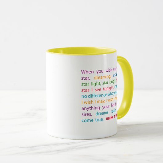 Mug Faire un voeu (Devant droit)